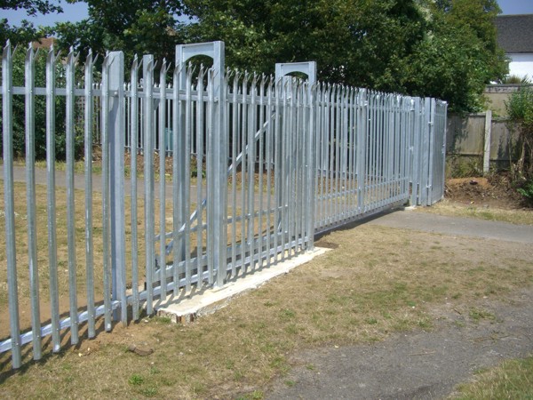 Palisade Sliding Gate, Security Fencing Aveley, Industrial Fencing